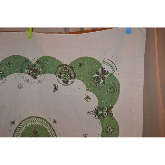 Vintage Tablecloth Party Folk Art Campy - Picture 2 of 7